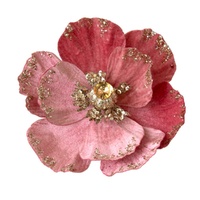 Musk Magnolia w. Glitter Edge Clip 13cm