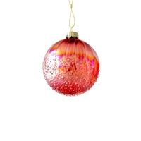 Pink Opalescent Round Bauble 8cm