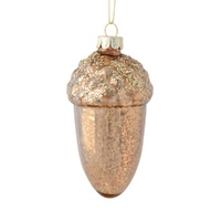 Copper Glass Acorn 12cm