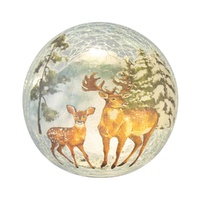 LED Crackle Deer Sphere 15cm
