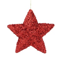 Five Point Sequin Star Red 29cm