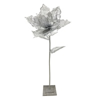 Silver Poinsettia Tree 150cm