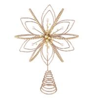 Flowerburst Tree Topper Gold 31cm