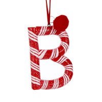 Candy Cane Letter B Hanging 10cm
