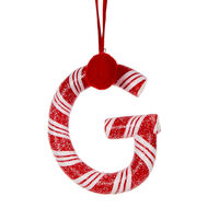 Candy Cane Letter G Hanging 10cm