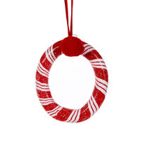 Candy Cane Letter O Hanging 10cm