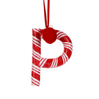 Candy Cane Letter P Hanging 10cm