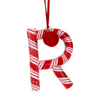 Candy Cane Letter R Hanging 10cm