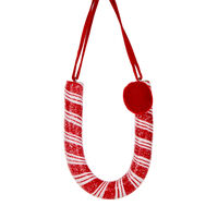 Candy Cane Letter U Hanging 10cm