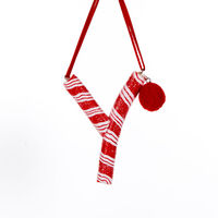 Candy Cane Letter Y Hanging 10cm