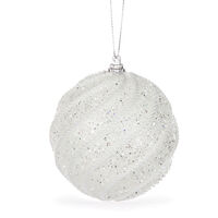 White Swirl Bauble 8cm