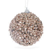 Champagne Stars Bauble 10cm