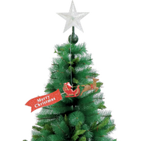 Tree Topper Flying Santa Sleigh Reindeer