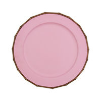 Pink Bamboo Look Charger Plate 33cm