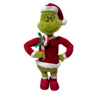 Grinch Candy Cane Plush Standing 57cm