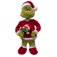 Animated Grinch w. Candy Cane 33cm