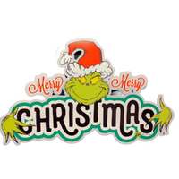Grinch Merry Christmas Acrylic Sign 80cm 