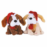 Musical Dogs Jingle Bells with Santa Hat 25cm