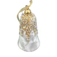 Silver Gold Drip Bell Glass Hang 10.5cm