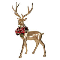 Golden Deer with Wreath 155cm
