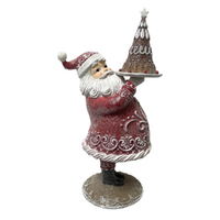 Red Santa Gingerbread w. Cake 42cm