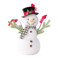Snowman with Cardinals 43cm
