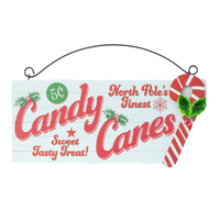 Candy Canes Store Sign 18cm