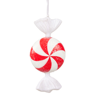 White & Red Glittery Candy 21cm