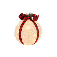 Ball Light Up with Snowy Finish 25cm
