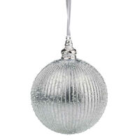 Silver Bauble 10cm