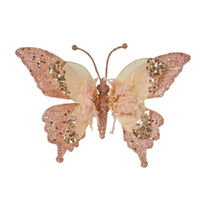 Pink Butterfly on Clip 24cm