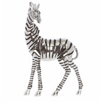 Harare Silver & Black Zebra 44cm