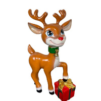 Cute Baby Reindeer with Present 89cm