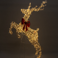 Leaping Reindeer Outdoor Twinkle Lights 206cm