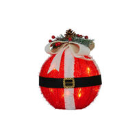 Santa Belly Christmas Ball with Lights 25cm