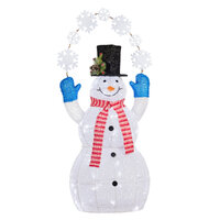 Christmas Snowman with Lights outdoor 120cm