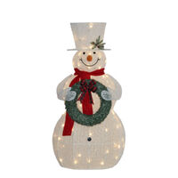 White Mesh Outdoor Christmas Snowman LED 150cm