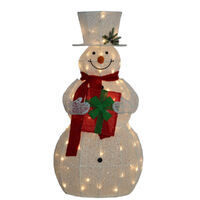 White Mesh Outdoor Christmas Snowman LED 120cm