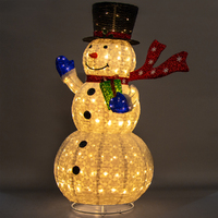 Large Snowman White Outdoor Twinkle Lights 180cm