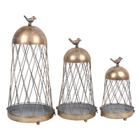 Metal Birdcage Antique Gold Small 31cm