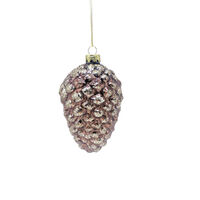 Glass Pinecone Copper Hanging 8cm