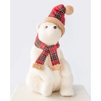 Polar Bear Tartan Trims 40cm