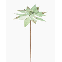 Poinsettia Frozen Mint Stem 64cm