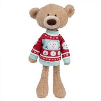 Sleigh: Toothpick Bear in Christmas Sweater