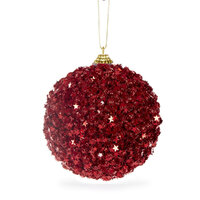 Red Stars Baubles 10cm