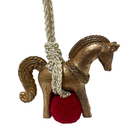 Matte Gold Rocking Horse Hanging 8cm
