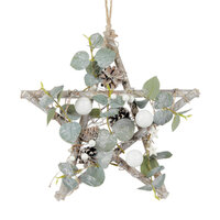 Snowy Eucalypt Star Hanging 30cm