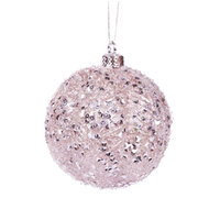Pink Ornate Bauble  8cm