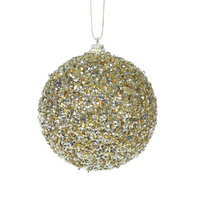 Gold Sugar Bauble 8cm