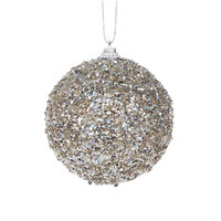 Champagne Sugar Bauble 8cm